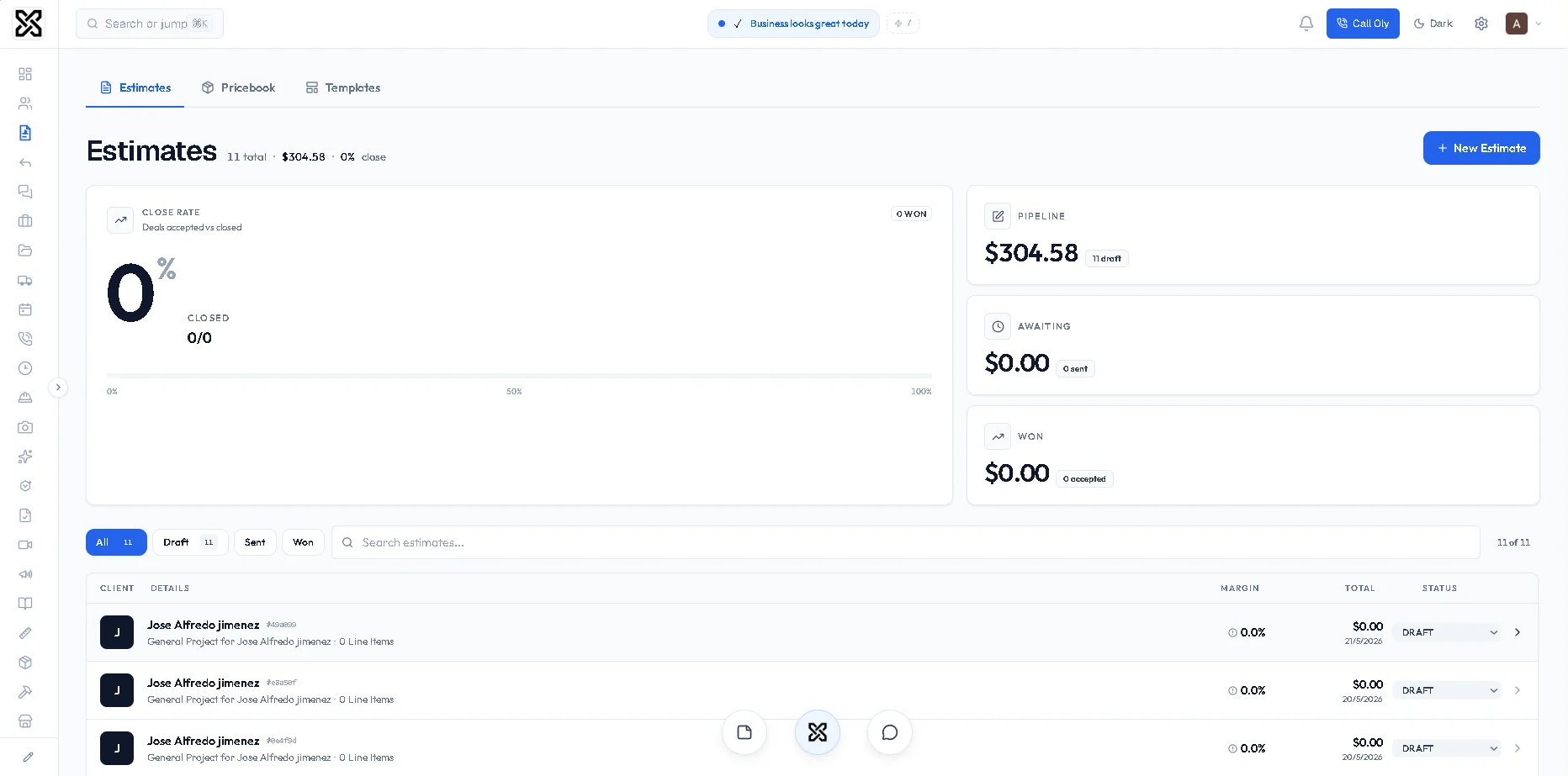 Estimates — quotes & proposals