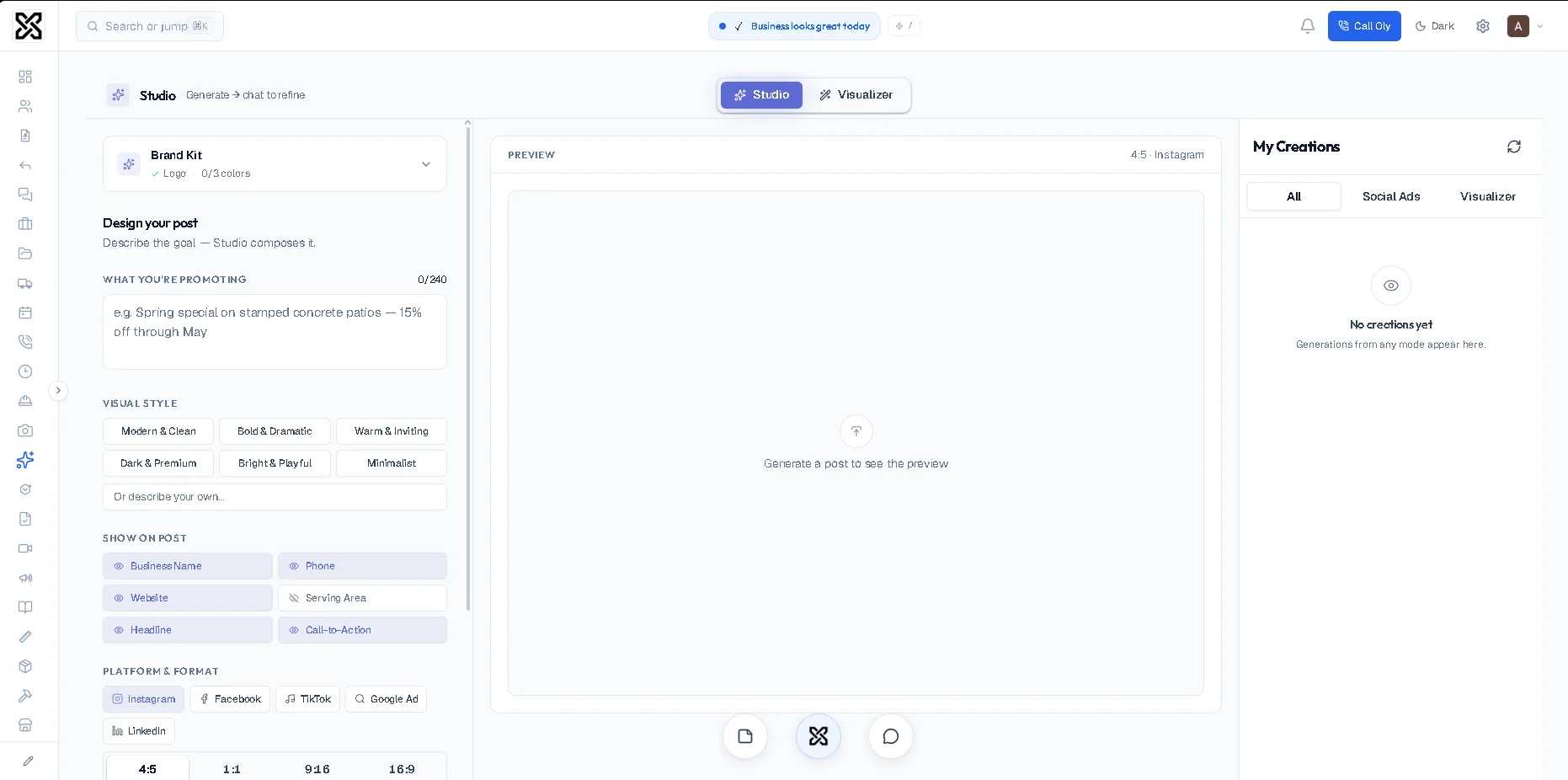 Olynx Studio — AI content creation